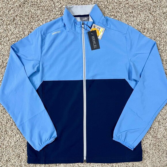 Puma Men’s Monterey Wind Golf Jacket Blue, Size Medium (New) - Picture 1 of 16